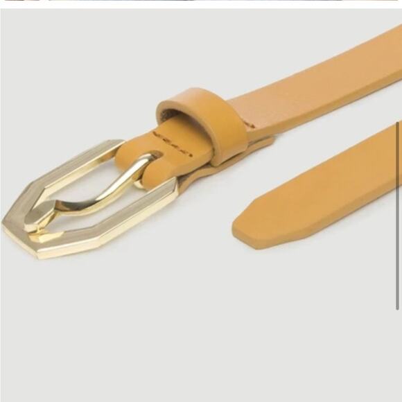 Frame Thin Leather‎ Belt Le Polygon Caramel Brown Medium